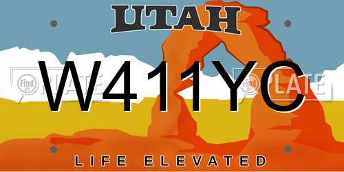 W411YC Utah License Plate