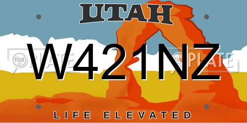 W421NZ Utah License Plate