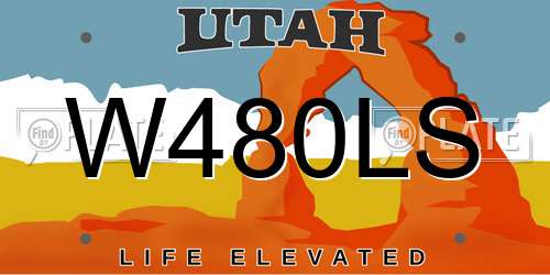 W480LS Utah License Plate