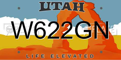 W622GN Utah License Plate