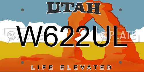 W622UL Utah License Plate