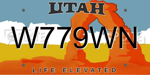 W779WN Utah License Plate