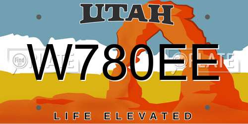 W780EE Utah License Plate
