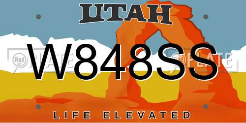 W848SS Utah License Plate