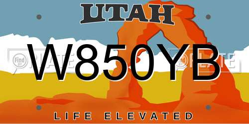 W850YB Utah License Plate
