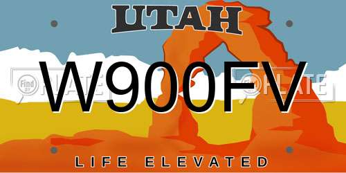 W900FV Utah License Plate