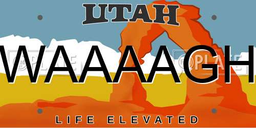 WAAAAGH Utah License Plate