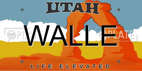 WALLE Utah License Plate
