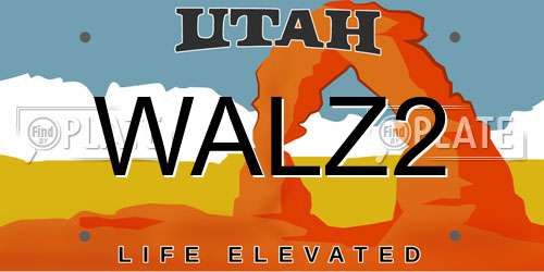 WALZ2 Utah License Plate