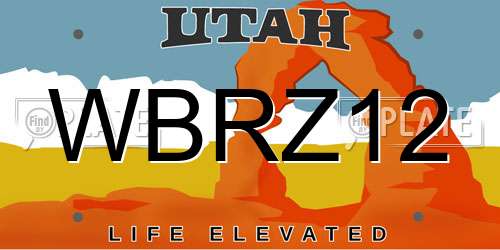 WBRZ12 Utah License Plate