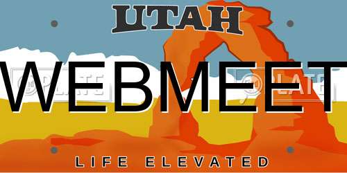 WEBMEET Utah License Plate