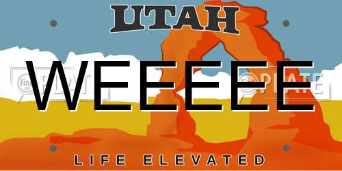 WEEEEE Utah License Plate