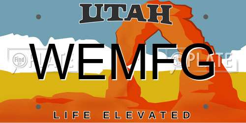 WEMFG Utah License Plate