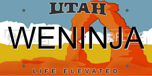 WENINJA Utah License Plate