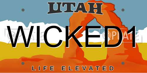 WICKED1 Utah License Plate
