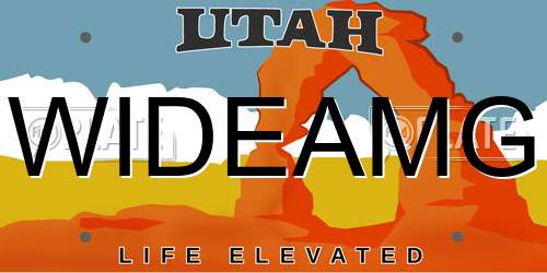 WIDEAMG Utah License Plate