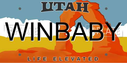 WINBABY Utah License Plate