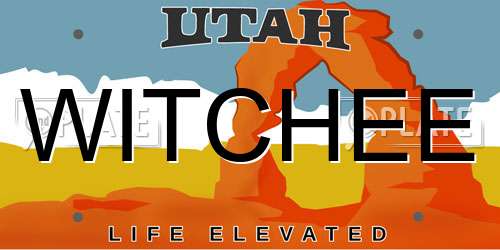 WITCHEE Utah License Plate