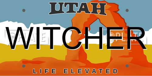 WITCHER Utah License Plate