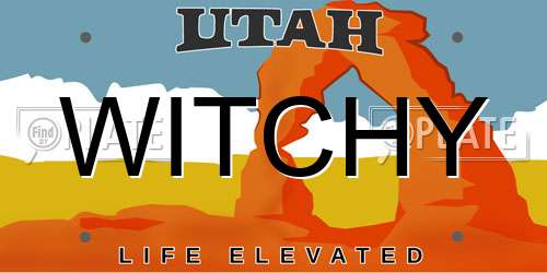 WITCHY Utah License Plate