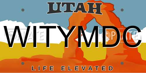 WITYMDC Utah License Plate