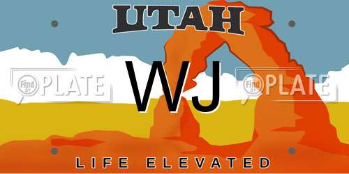 WJ Utah License Plate