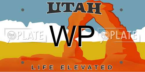 WP Utah License Plate