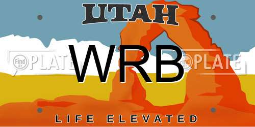 WRB Utah License Plate