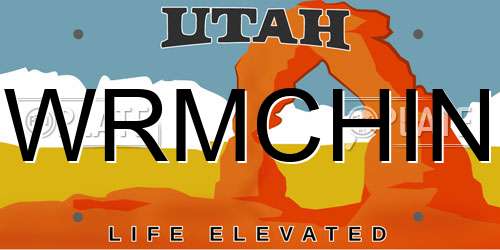 WRMCHIN Utah License Plate