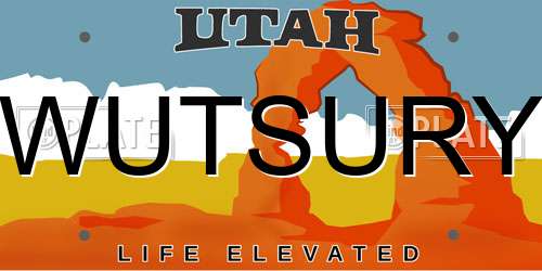 WUTSURY Utah License Plate