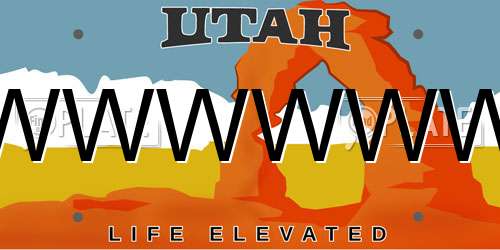 WWWWWW Utah License Plate