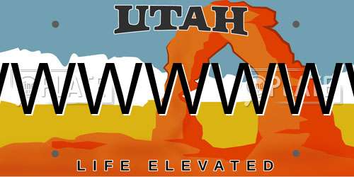 WWWWWWW Utah License Plate