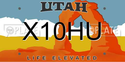 X10HU Utah License Plate