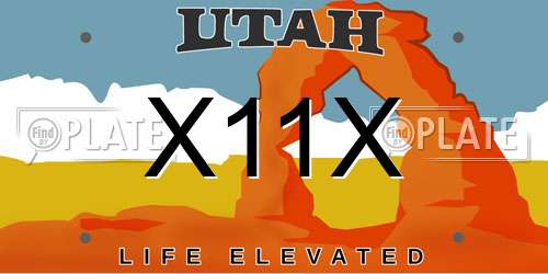 X11X Utah License Plate