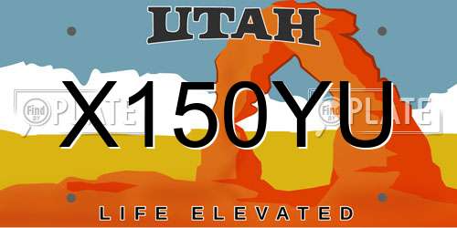 X150YU Utah License Plate