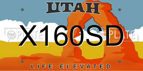 X160SD Utah License Plate