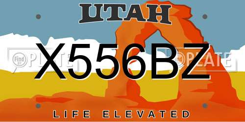 X556BZ Utah License Plate