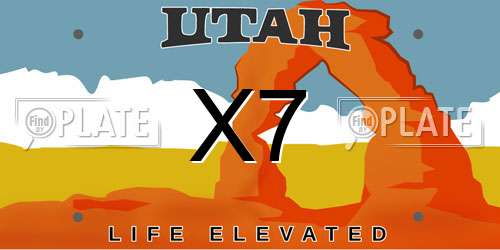 X7 Utah License Plate
