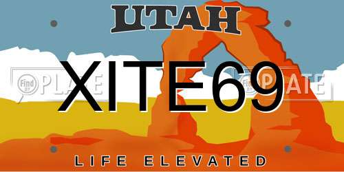 XITE69 Utah License Plate