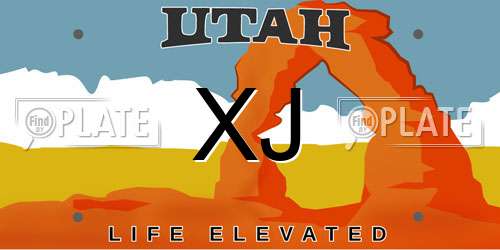 XJ Utah License Plate