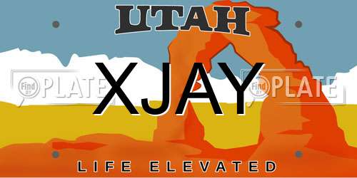 XJAY Utah License Plate