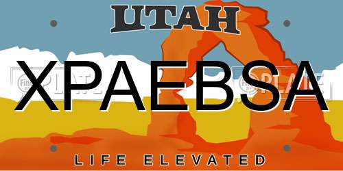 XPAEBSA Utah License Plate