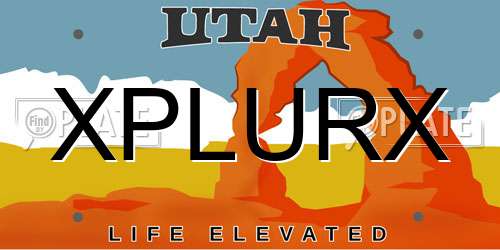 XPLURX Utah License Plate
