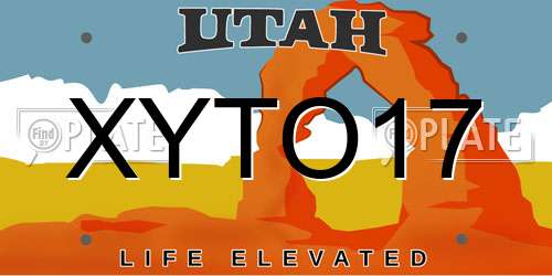 XYTO17 Utah License Plate