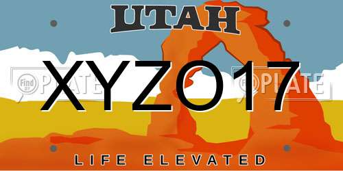XYZO17 Utah License Plate
