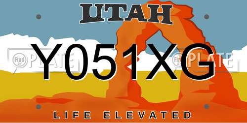 Y051XG Utah License Plate