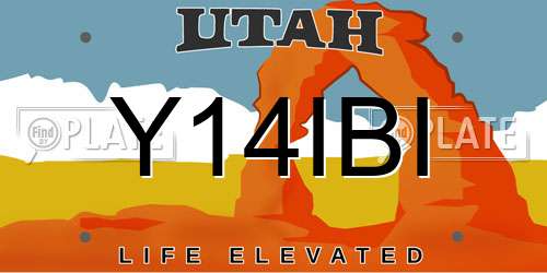 Y14IBI Utah License Plate
