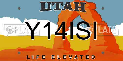 Y14ISI Utah License Plate