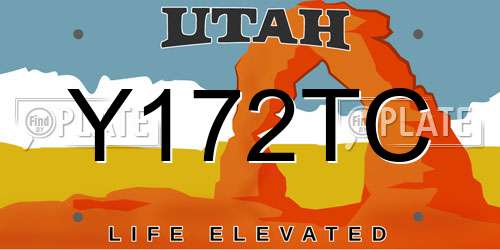 Y172TC Utah License Plate