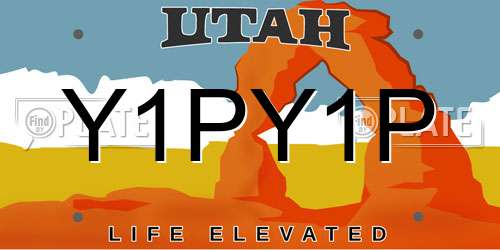 Y1PY1P Utah License Plate
